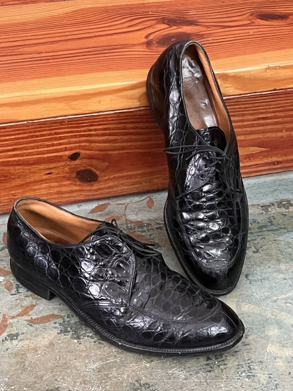 VTG Edwin Clapp Dress Shoes Genuine Rare Leather Cap Toe Derby 10